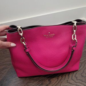 Kate Spade Hot Pink BarbieCore Soft Leather Handbag Purse